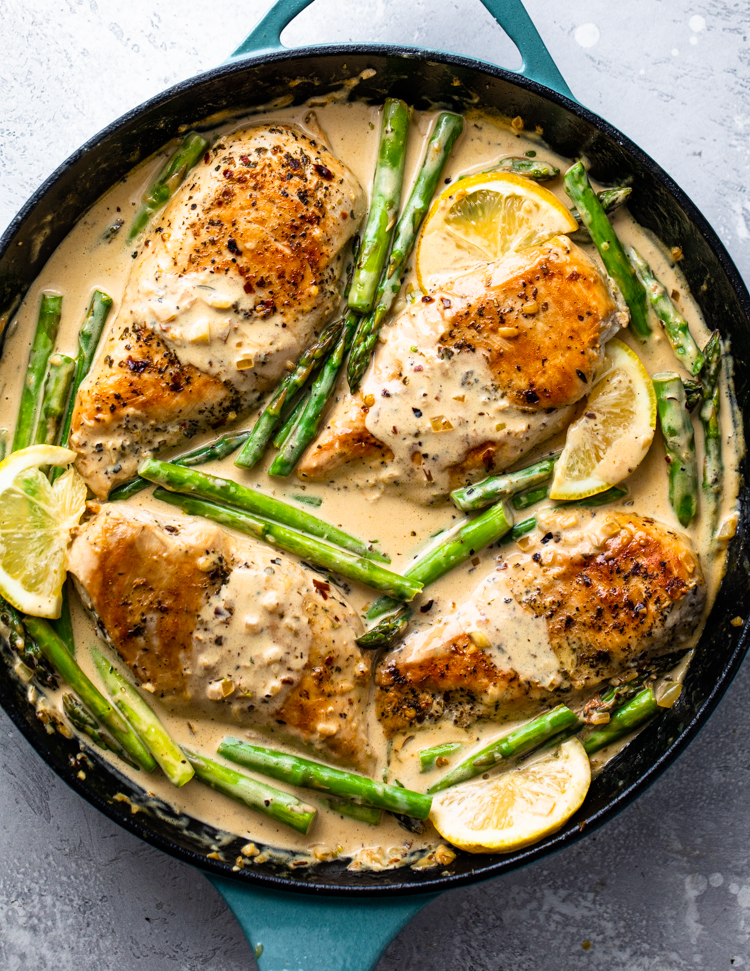 Lemon and Dill Butter Garlic Chicken and Asparagus