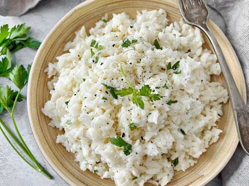 Creamy Rice and Mushroom Dish