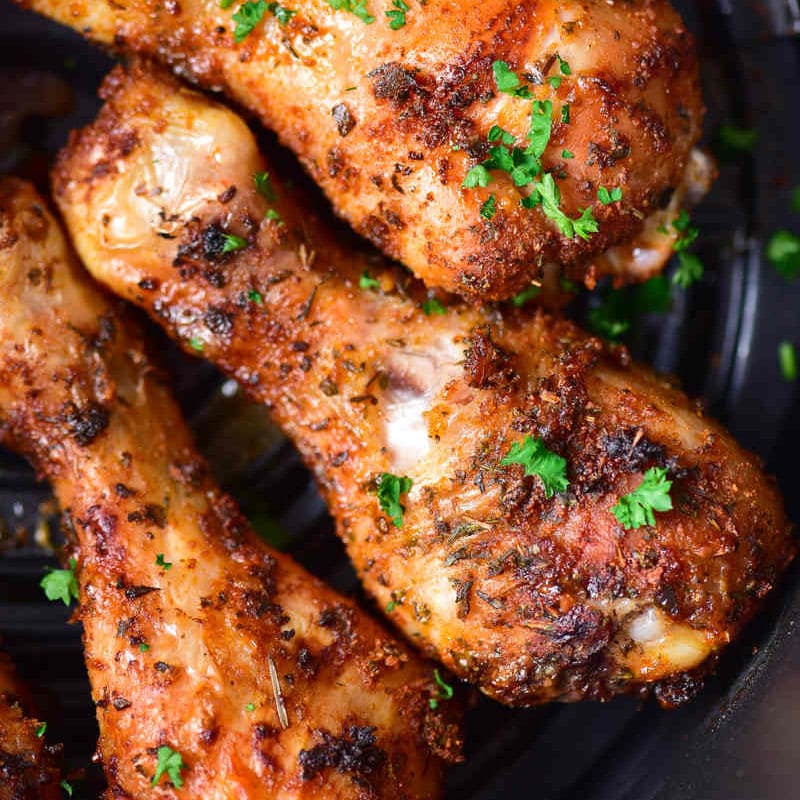 Air Fryer Lemon Garlic Chicken Legs Recipe